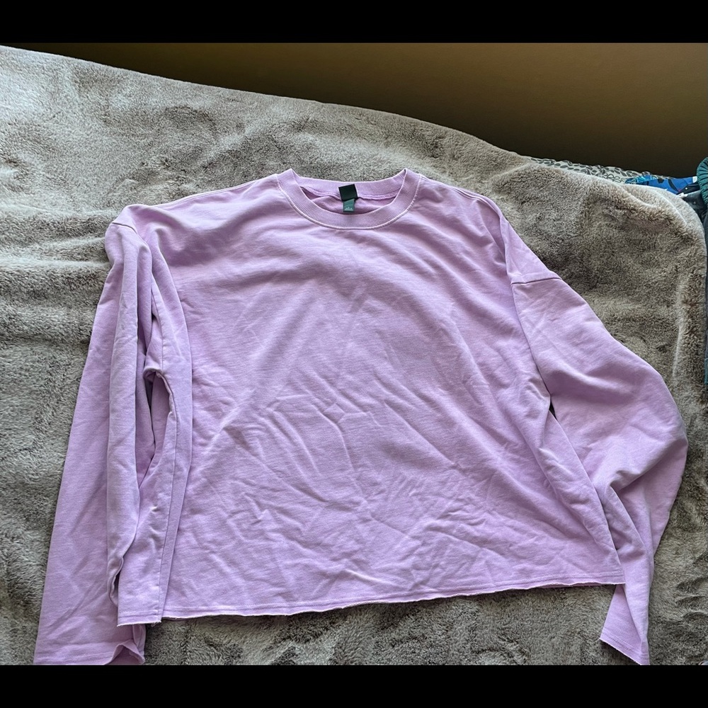 Cropped workout sweater